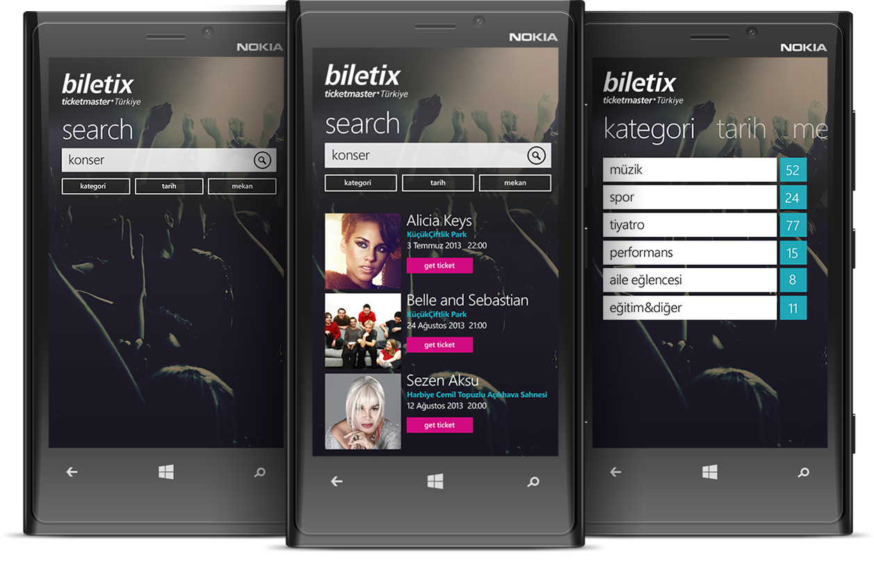 Biletix Windows Phone Uygulama